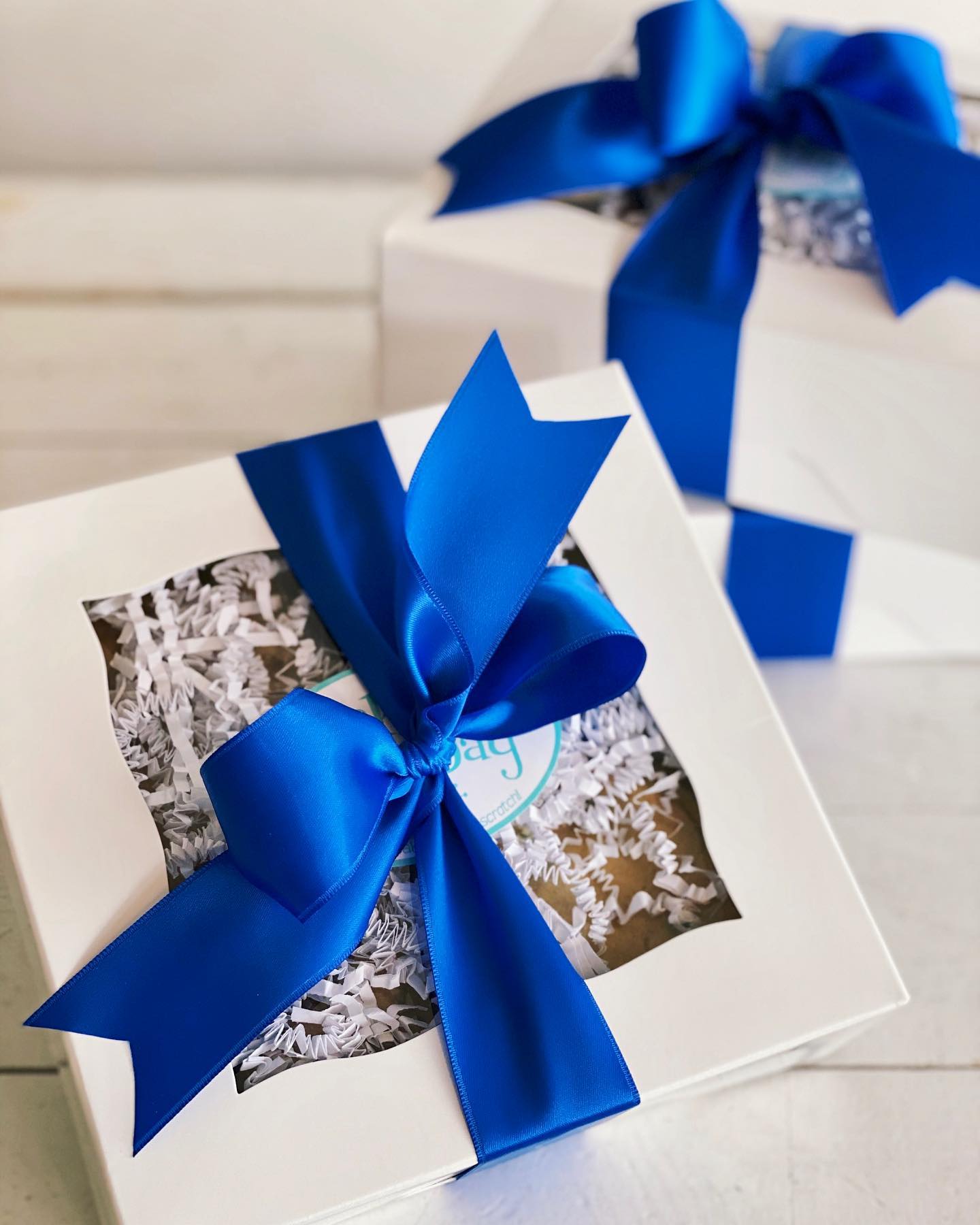 Blue Gift Bow